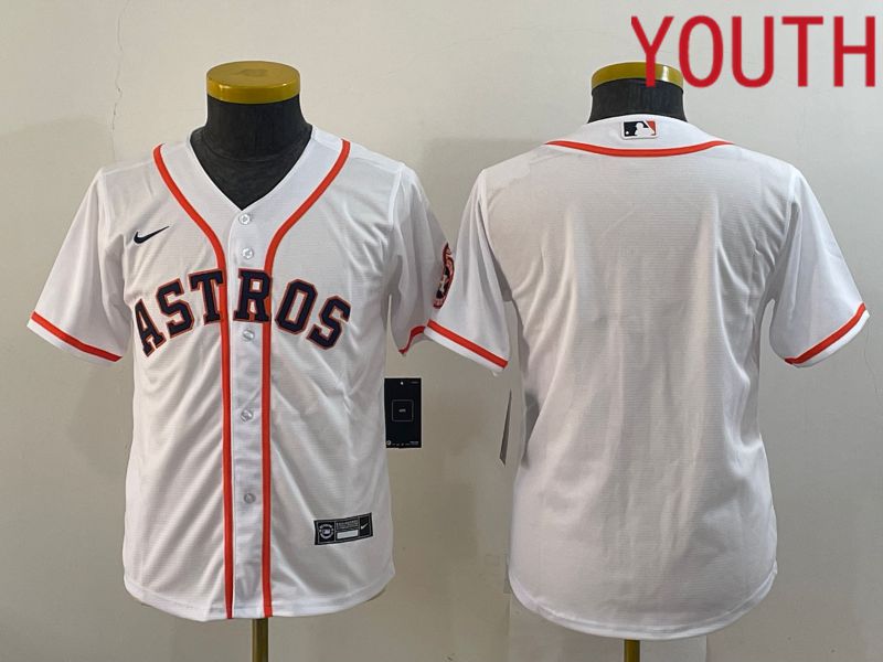 Youth Houston Astros Blank White Game Nike 2022 MLB Jersey